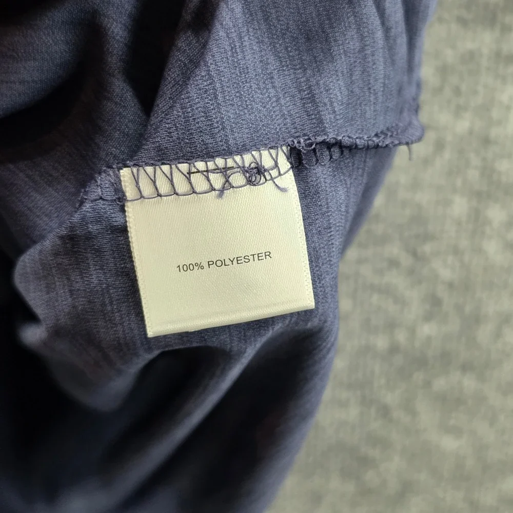 Peter Millar Featherweight Polo Mens Large Navy Blue Space Dye Golf‎ Shirt